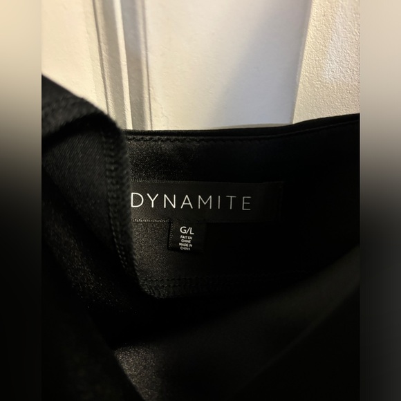 Black Satin Dynamite Slip Dress - Picture 2 of 3
